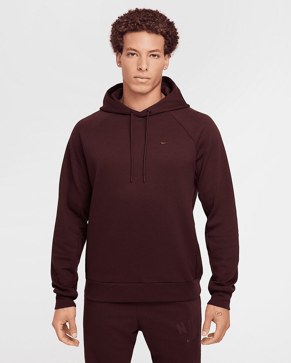 Nike Men’s Dri-FIT UV Primary Fleece Pullover Hoodie Burgundy Size Small EUC